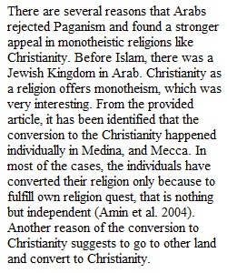 Early Arab Converts to Christianity